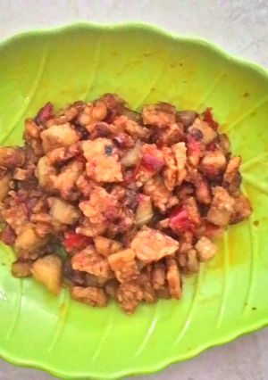 Foto resep Tempe terong bumbu bawang jahe 