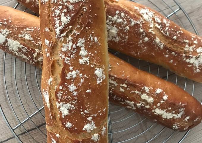 Recette Appétissante Baguette moelleuse et croustillante