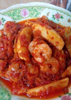 Foto resep udang kentang balado