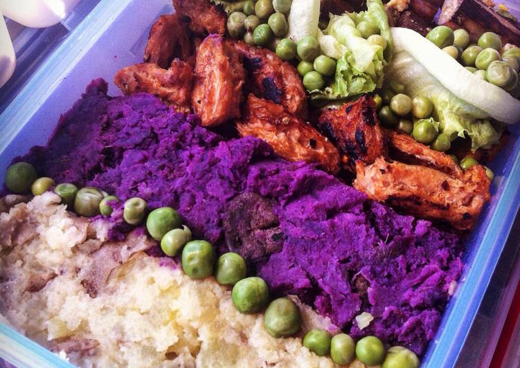 Vegetarian Lunchbox Warna Warni Mashed Potatoes