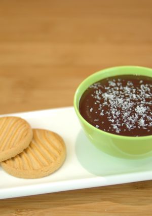 Una foto de Natillas de chocolate sin lactosa {FitKen} 