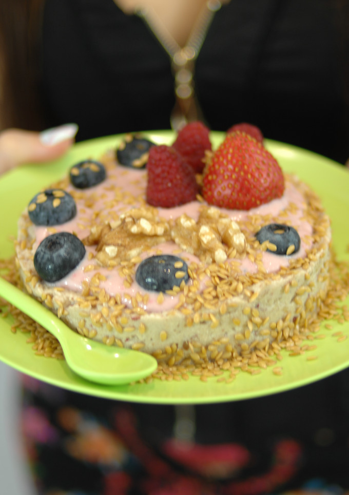 Una foto de Tarta de fresa para dietas {FitKen}