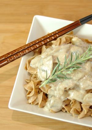 Una foto de Pasta con bechamel vegana {FitKen} 