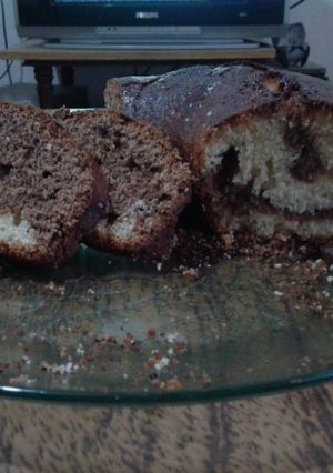 Una foto de Bizcochuelo marmolado con cacao