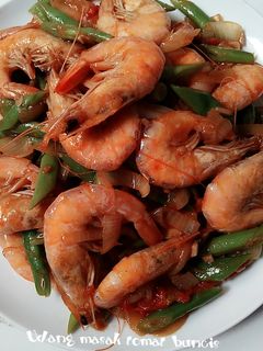 Foto resep Udang masak tomat buncis