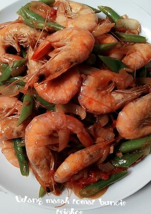 Foto resep Udang masak tomat buncis