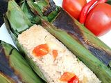 Nasi bakar tomat campur jambal roti