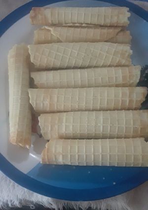 Una foto de Galletas de rollos de huevo