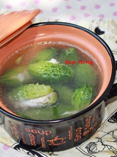 Hình của món CANH KHỔ QUA CHẢ CÁ.