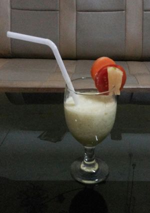 Foto resep jus nanas with sayur pare (paria)