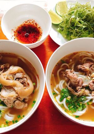Hình của món Bún bò Huế.