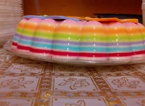 Una foto de Gelatina arcoiris