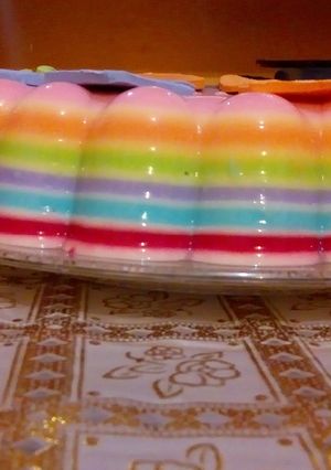 Una foto de Gelatina arcoiris