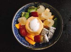 Hình của món Caramen hoa quả.
