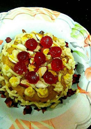 A picture of Layered halwa 🎂 cake.