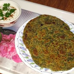 A picture of Methi (Fenugreek) Paratha.