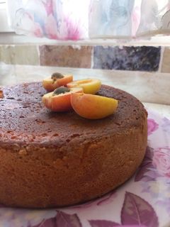 عکسی از دستور کیک زردآلو