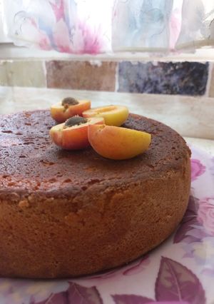 عکسی از دستور کیک زردآلو