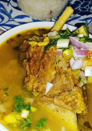 Una foto de Sopas de costillas de la casa