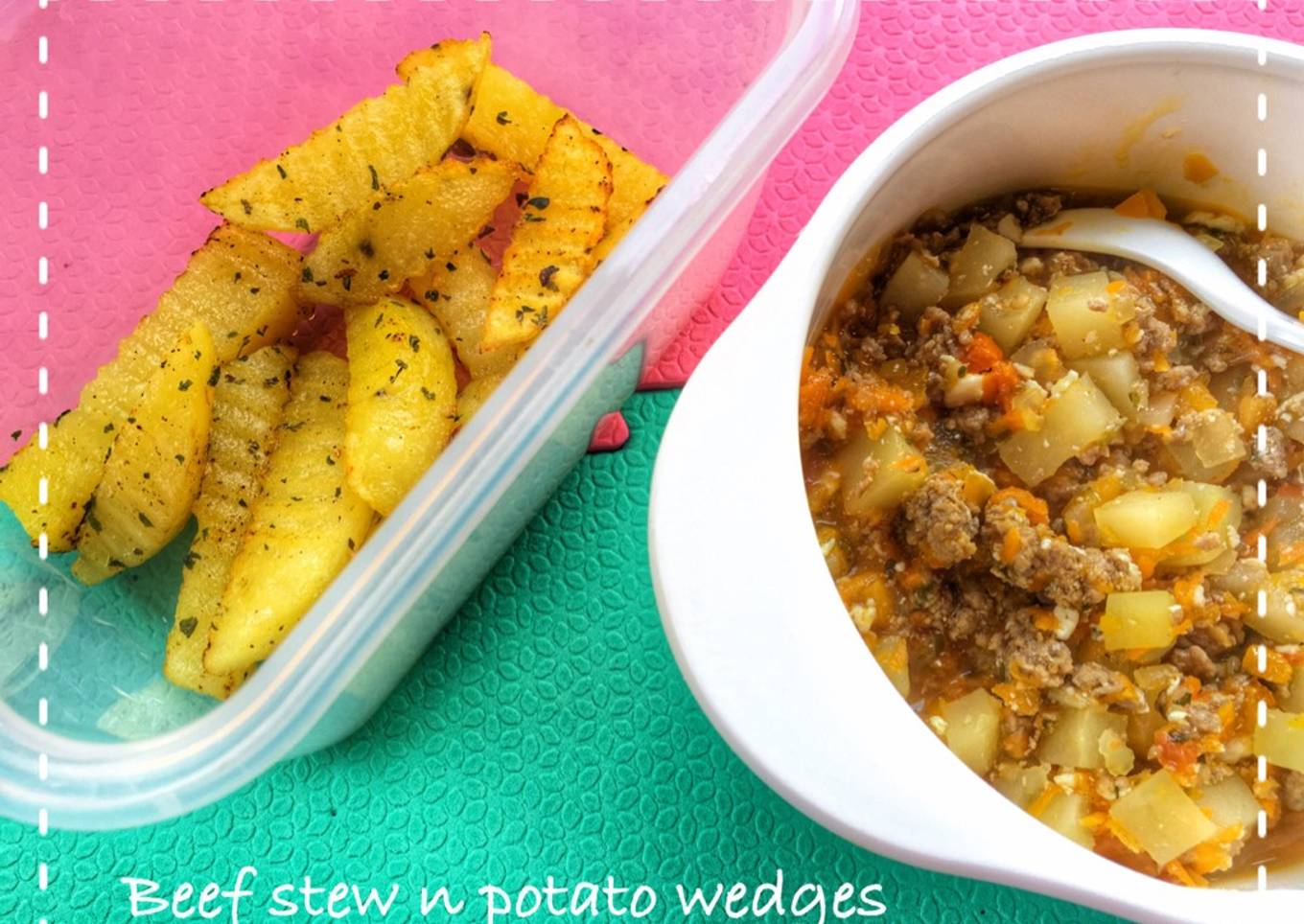 MPASI Beef stew n potato wedges