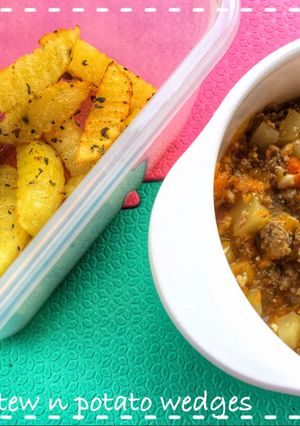 Foto resep MPASI Beef stew n potato wedges