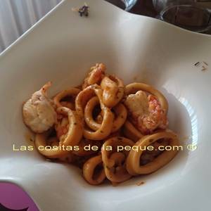 Calamares en Salsa de Langostinos y Almendras (THERMOMIX)