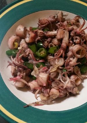 Foto resep Cumi Asin tumis Kecombrang