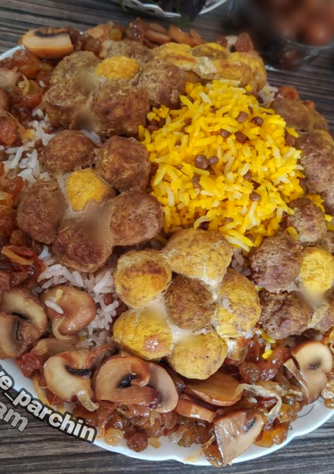 عکسی از دستور عدس پلو با کوفته قلقلی 🌸