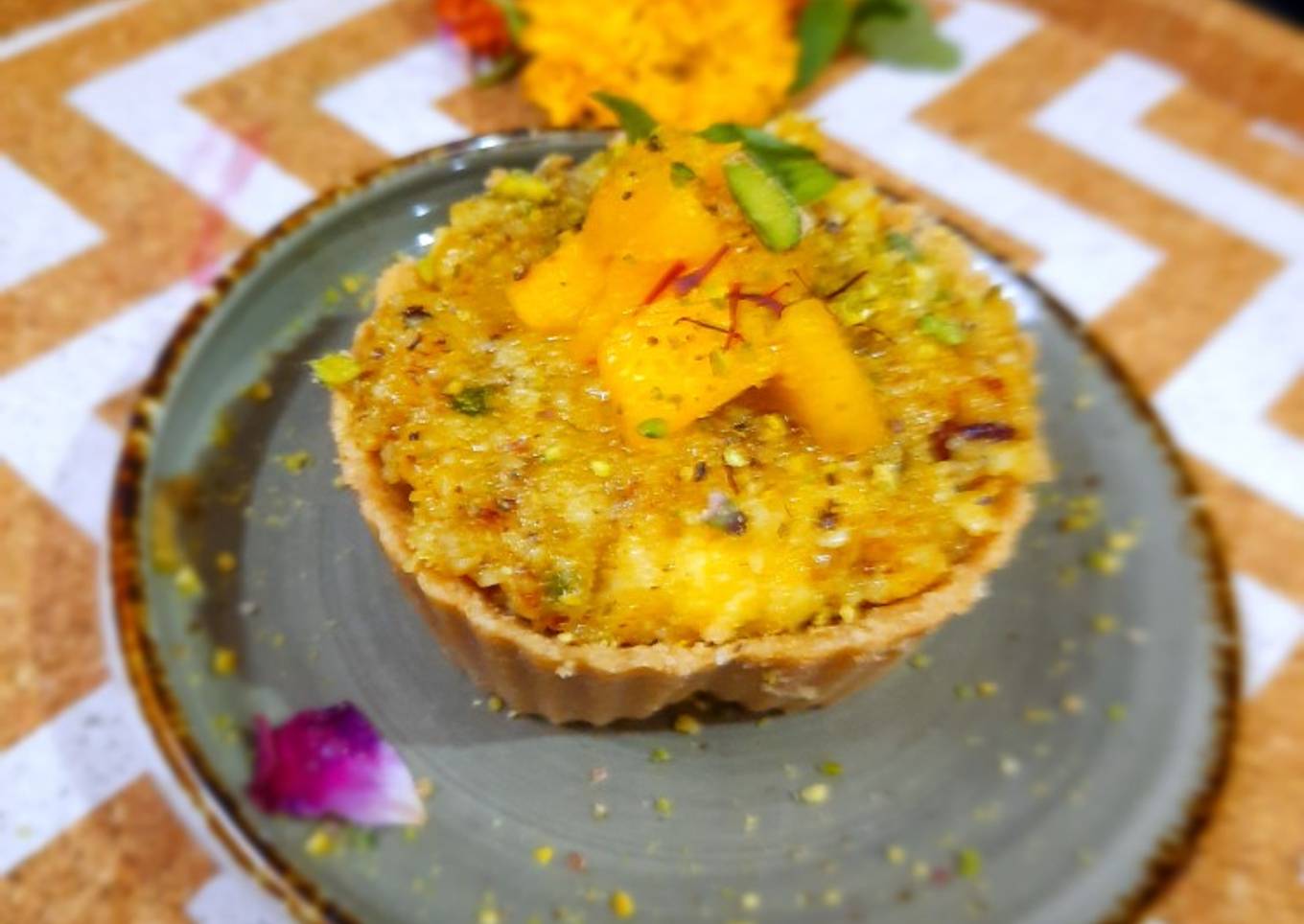 No bake mango kalakand
