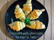 Gambar croissant puff pastry coklat