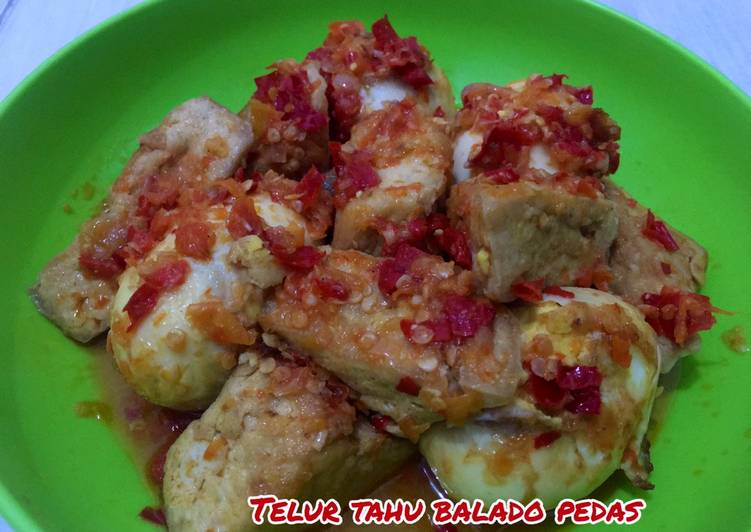 Telur Tahu Balado Pedas