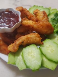 Hình của món Mực tẩm bột chiên giòn.