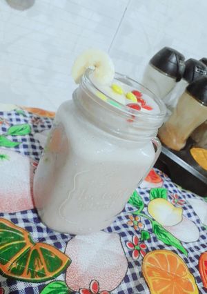 عکسی از دستور شیر موز بستنی😋