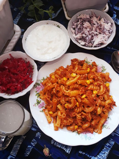 عکسی از دستور ماکارانی میکس با گوشت و ذرت