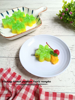 Foto resep Puding lumut pandan lapis nangka