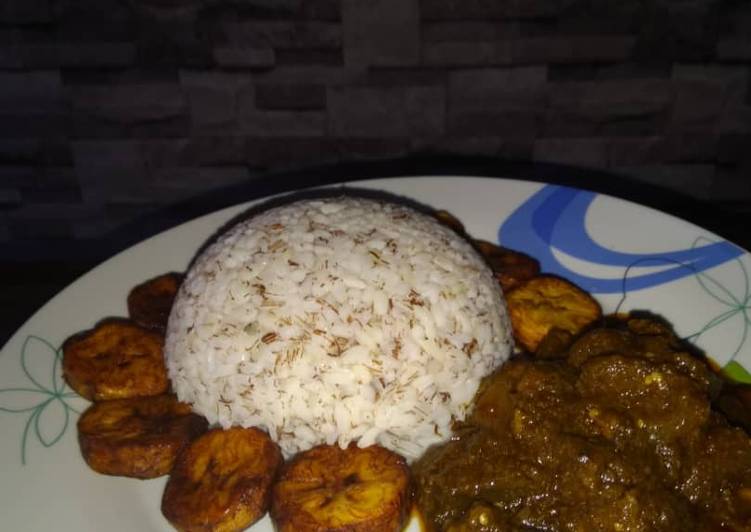 Ofada rice and sauce