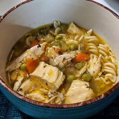 Gluten and Dairy Free Chicken Noodle Soup A picture of Gluten and Dairy Free Chicken Noodle Soup.