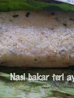 Foto resep Nasi bakar teri ayam