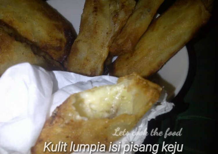 Lumpia isi pisang keju