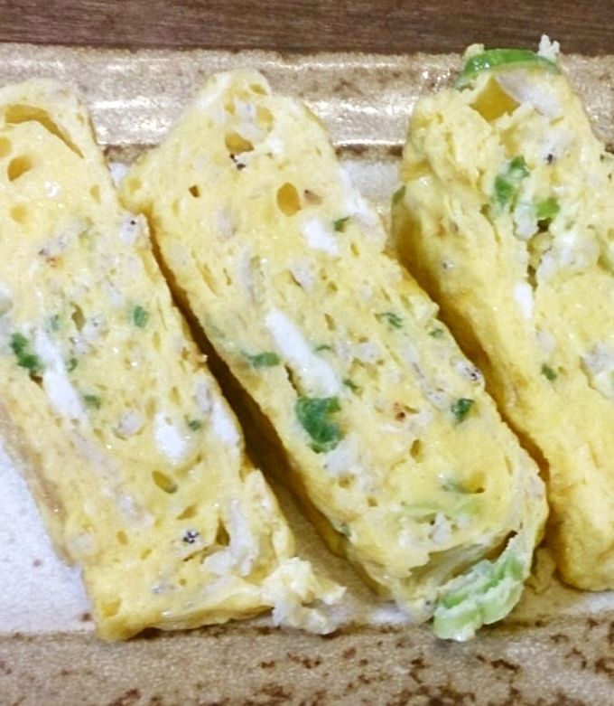 Delicious And Easy! Shirasu And Green Onion Tamagoyaki Recipe By