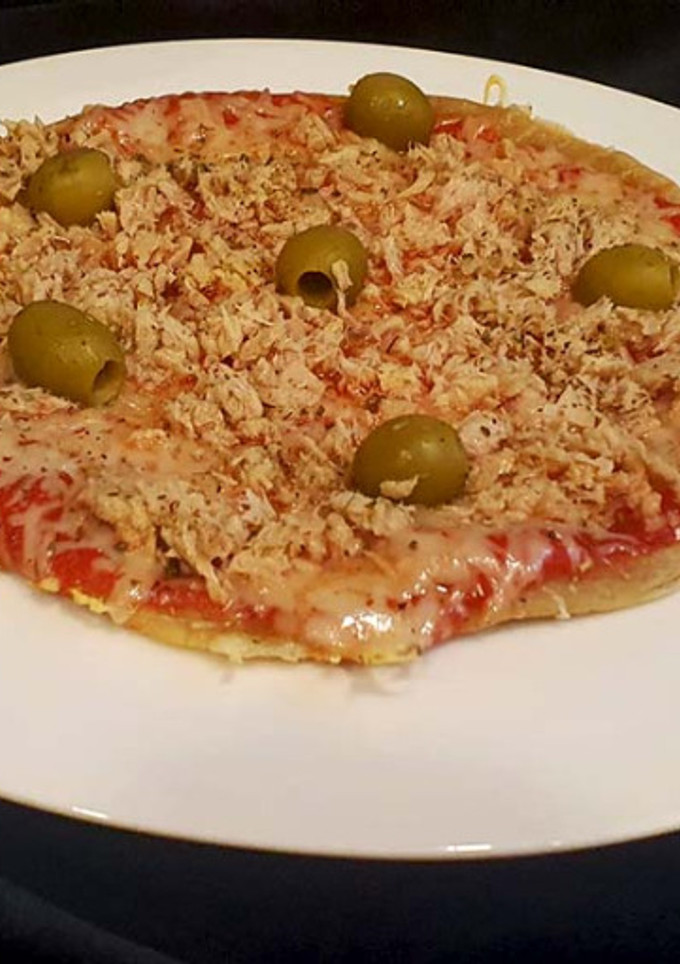 Una foto de Pizza en sartén sin gluten