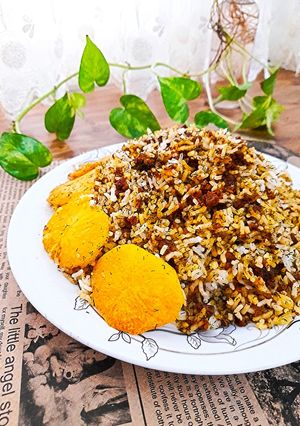 عکسی از دستور شوید پلو با گوشت چرخکرده