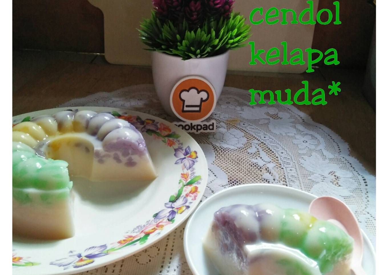 *Puding cendol kelapa muda*