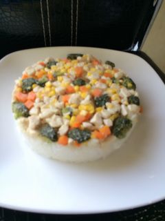Foto resep Nasi tim ayam brokoli
