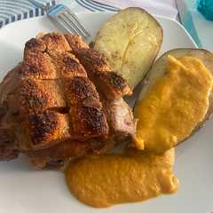 Una foto de Jamón fresco asado