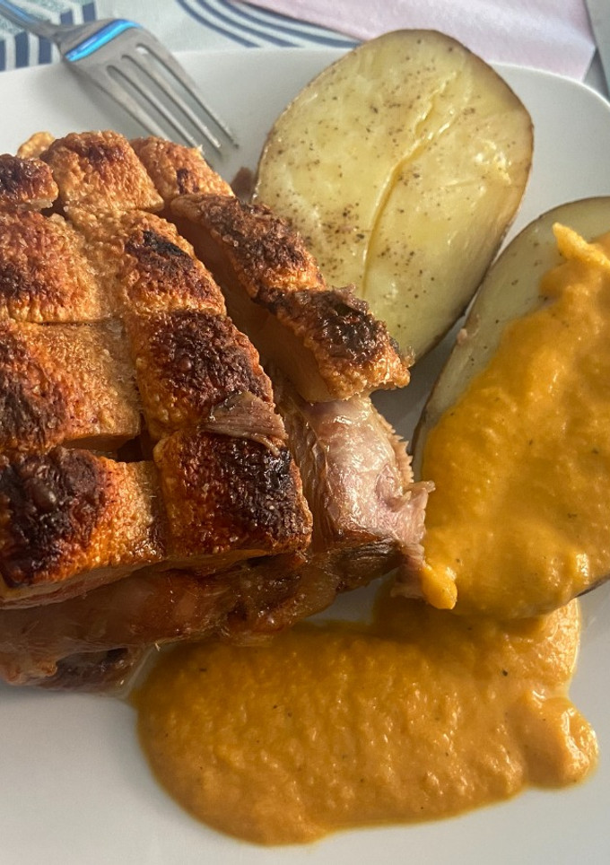 Una foto de Jamón fresco asado