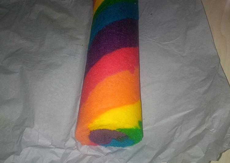 Resep Rainbow Roll Cake yang Bikin Ngiler