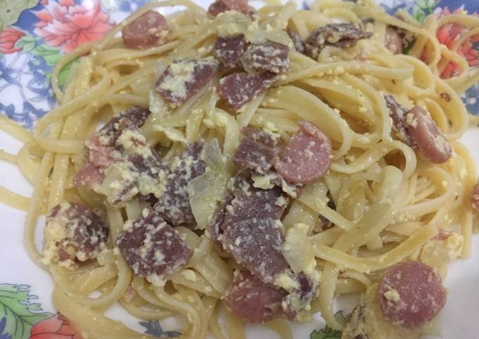 Fettucini Carbonara Simpel