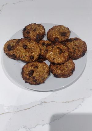 Una foto de Galletas de plátano avena y pepitas de chocolate