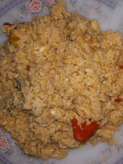 Foto resep Nasi goreng ayam telor acak